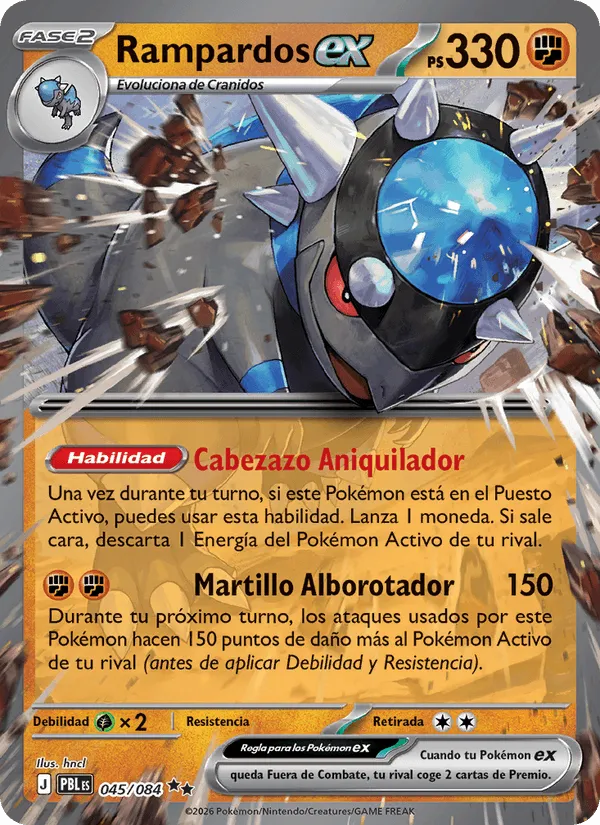 Rampardos ex · Oscuridad Absoluta 045/84