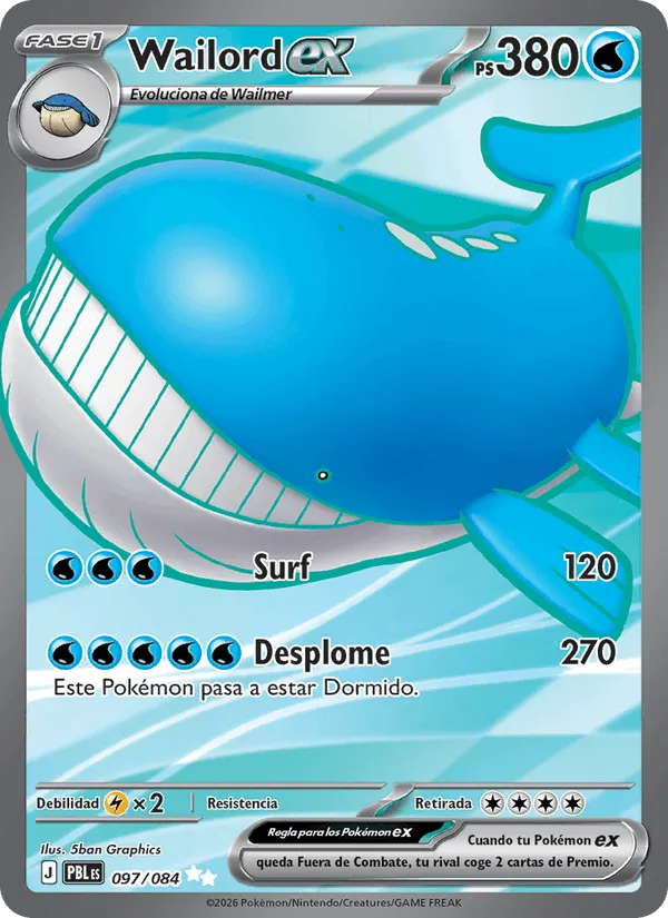 Wailord ex · Oscuridad Absoluta 097/84