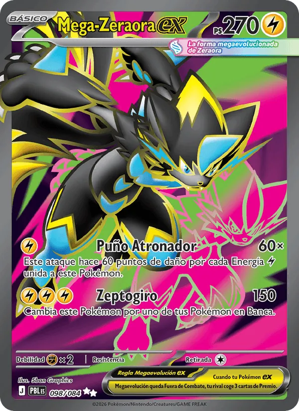 Mega-Zeraora ex · Oscuridad Absoluta 098/84