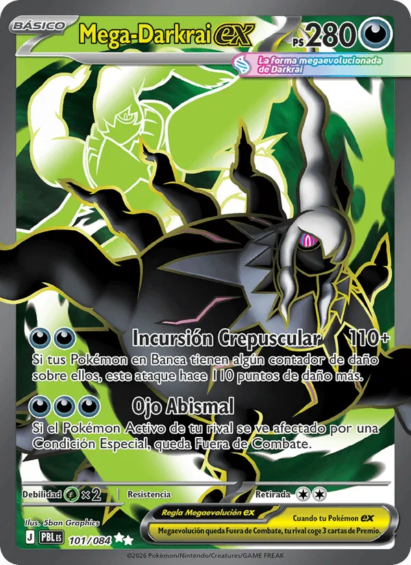 Mega-Darkrai ex · Oscuridad Absoluta 101/84