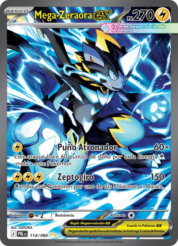 Mega-Zeraora ex · Oscuridad Absoluta 114/84