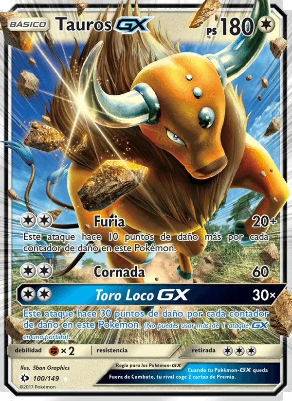 Tauros GX · Sol y Luna 100/149