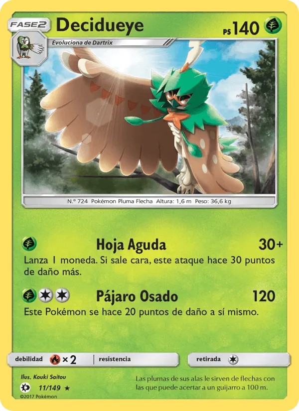 Decidueye · Sol y Luna 11/149