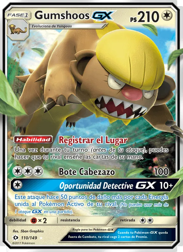 Gumshoos GX · Sol y Luna 110/149