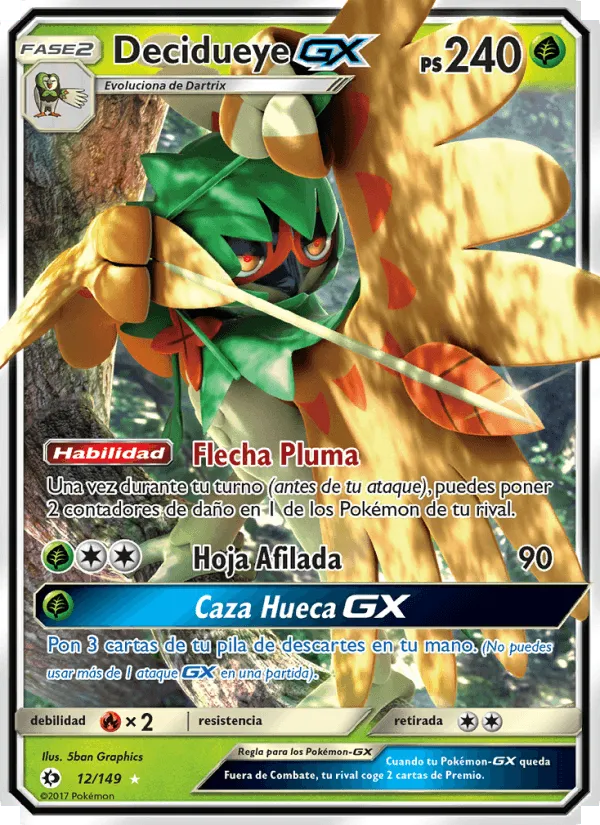 Decidueye GX · Sol y Luna 12/149