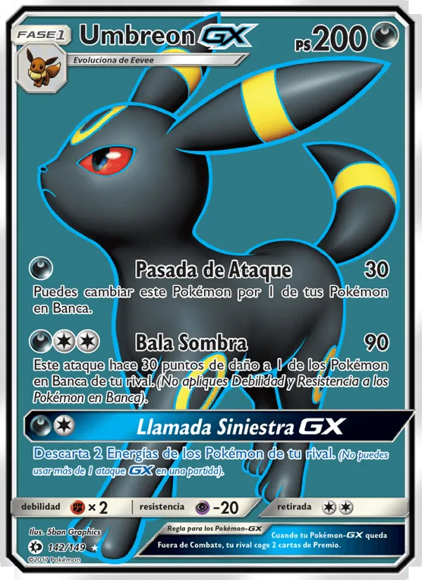 Umbreon GX · Sol y Luna 142/149