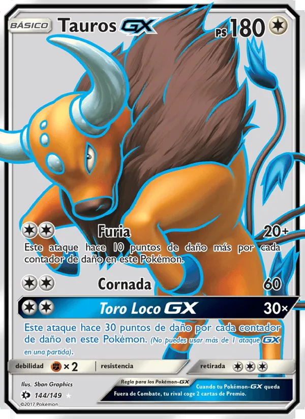 Tauros GX · Sol y Luna 144/149