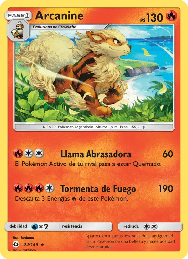 Arcanine · Sol y Luna 22/149