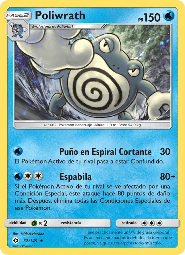 Poliwrath · Sol y Luna 32/149