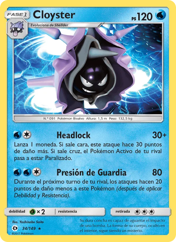 Cloyster · Sol y Luna 34/149