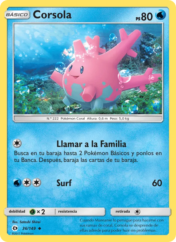 Corsola · Sol y Luna 36/149