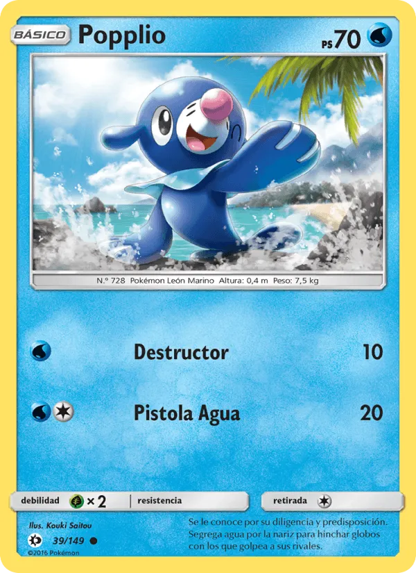 Popplio · Sol y Luna 39/149