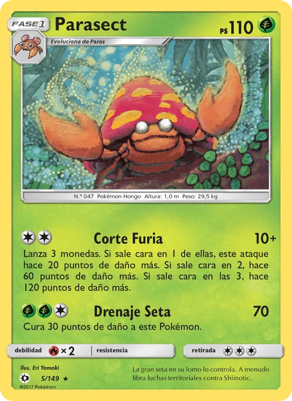 Parasect · Sol y Luna 5/149