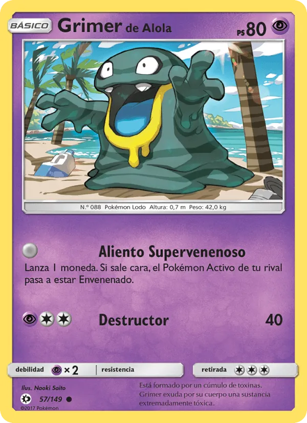 Grimer de Alola · Sol y Luna 57/149