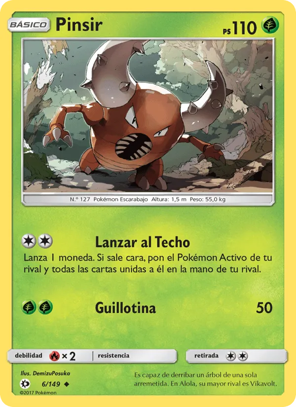 Pinsir · Sol y Luna 6/149