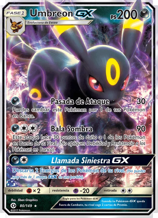 Umbreon GX · Sol y Luna 80/149