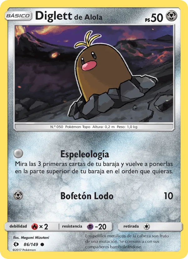 Diglett de Alola · Sol y Luna 86/149