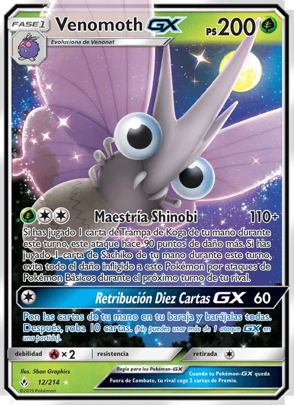 Venomoth GX · Vínculos Indestructibles 12/214