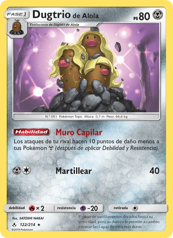 Dugtrio de Alola · Vínculos Indestructibles 122/214