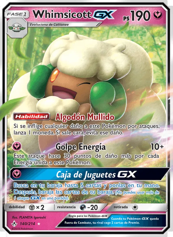 Whimsicott GX · Vínculos Indestructibles 140/214