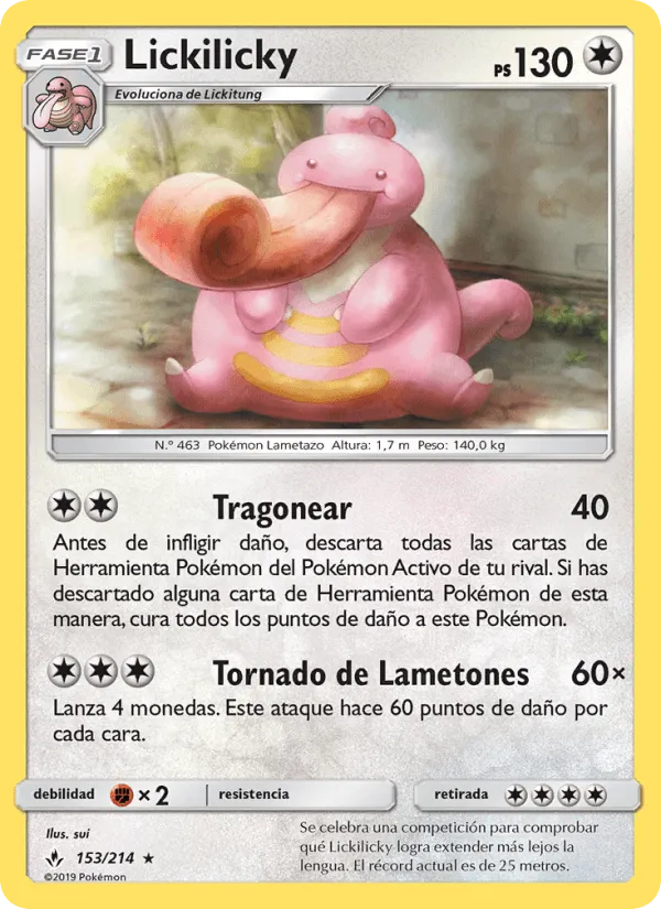 Lickilicky · Vínculos Indestructibles 153/214