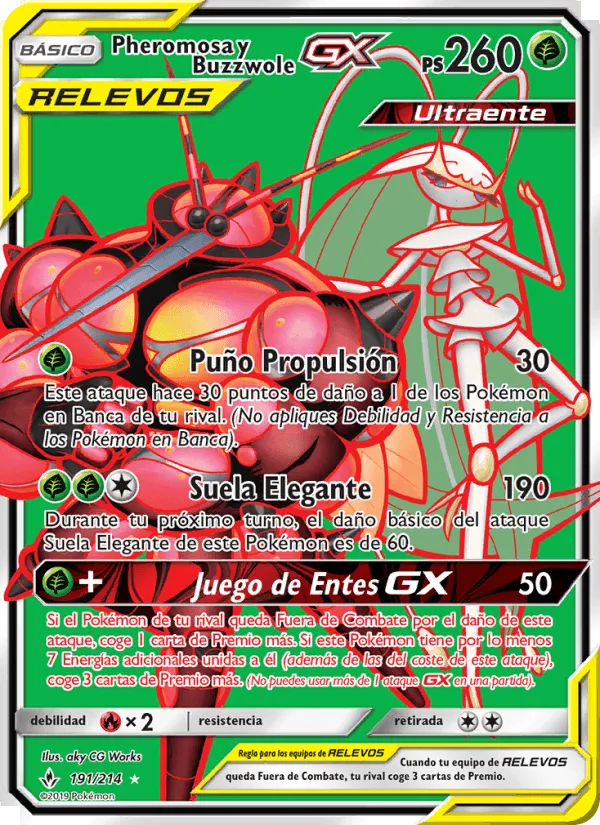 Pheromosa y Buzzwole GX · Vínculos Indestructibles 191/214