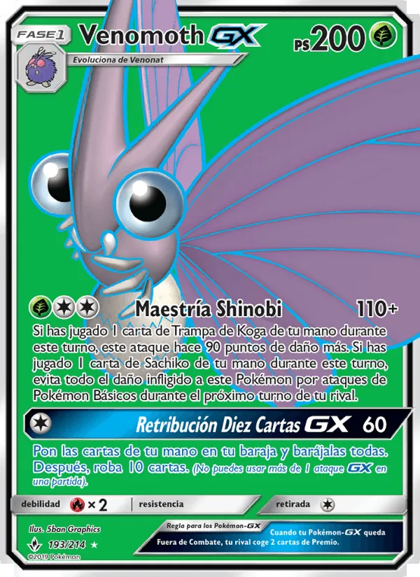 Venomoth GX · Vínculos Indestructibles 193/214