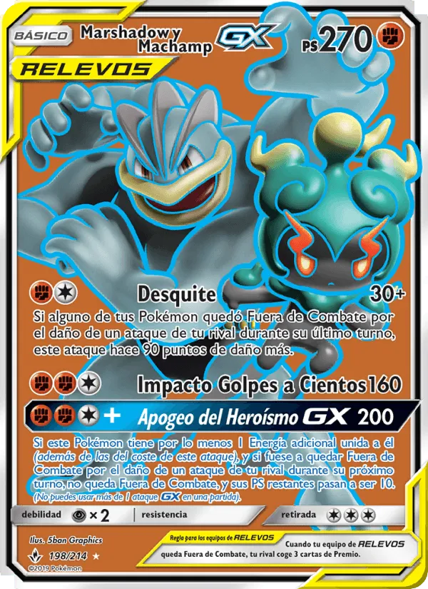 Marshadow y Machamp GX · Vínculos Indestructibles 198/214