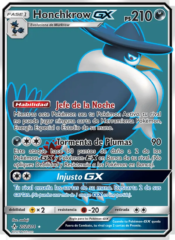 Honchkrow GX · Vínculos Indestructibles 202/214