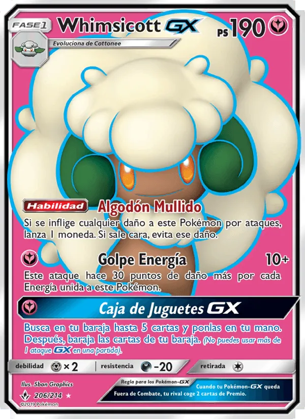 Whimsicott GX · Vínculos Indestructibles 206/214