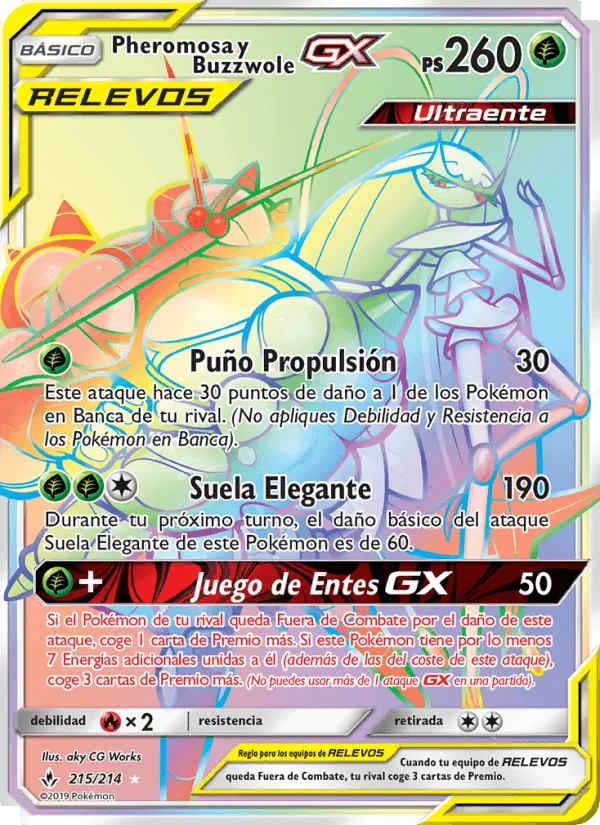 Pheromosa y Buzzwole GX · Vínculos Indestructibles 215/214