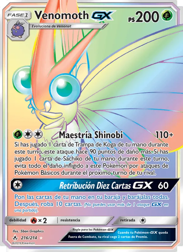 Venomoth GX · Vínculos Indestructibles 216/214