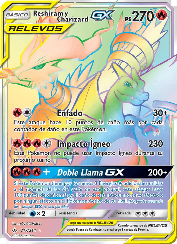 Reshiram y Charizard GX · Vínculos Indestructibles 217/214
