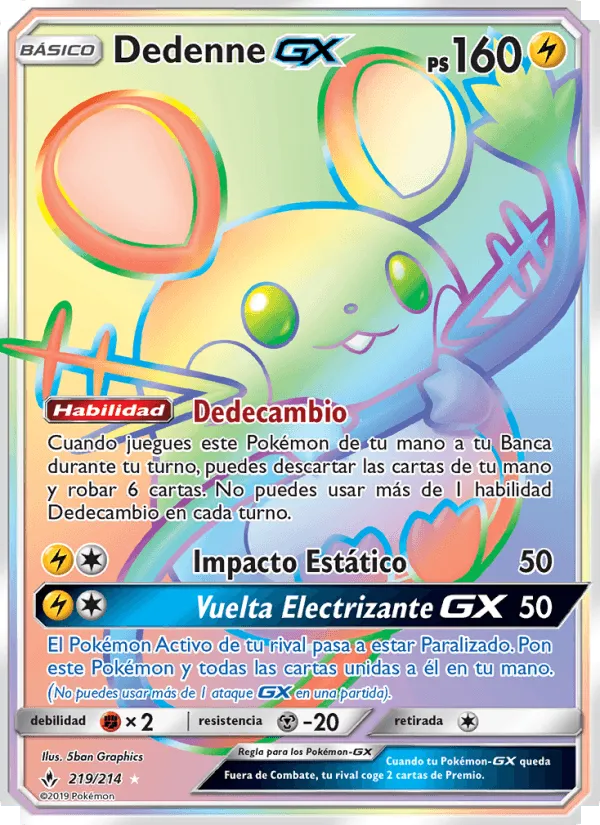 Dedenne GX · Vínculos Indestructibles 219/214