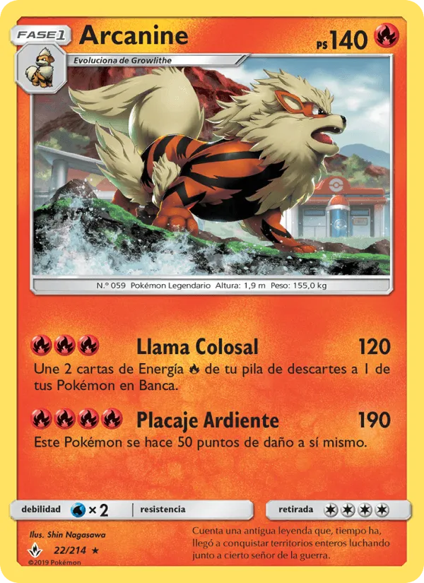 Arcanine · Vínculos Indestructibles 22/214