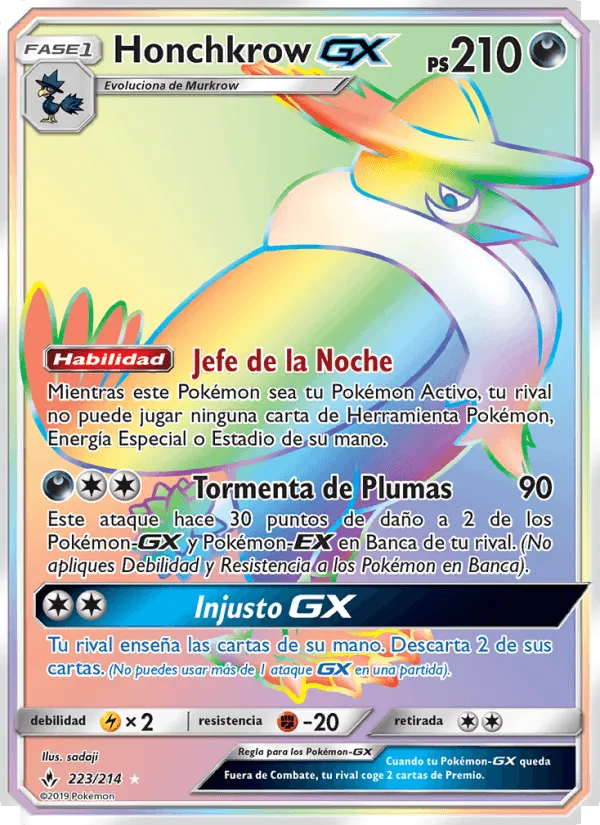 Honchkrow GX · Vínculos Indestructibles 223/214