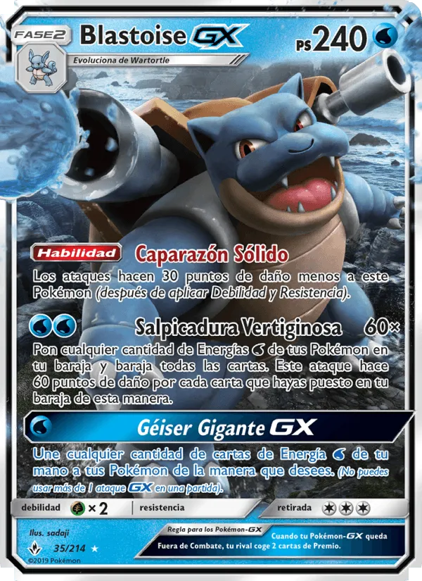 Blastoise GX · Vínculos Indestructibles 35/214
