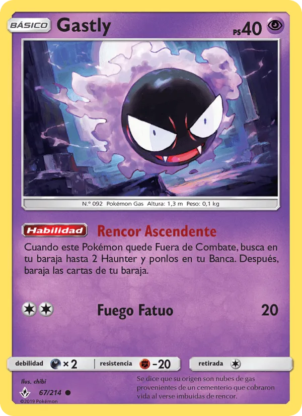 Gastly · Vínculos Indestructibles 67/214
