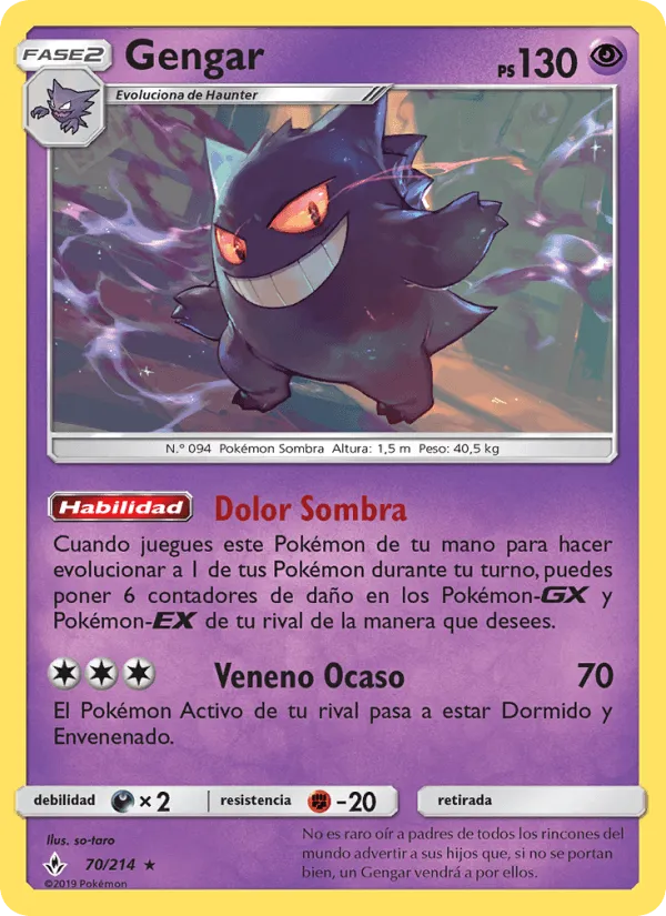 Gengar · Vínculos Indestructibles 70/214
