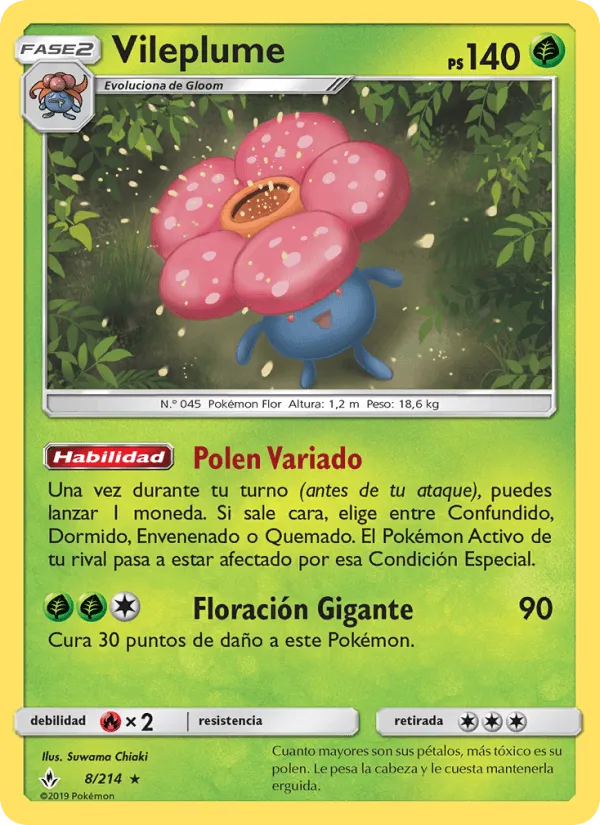 Vileplume · Vínculos Indestructibles 8/214