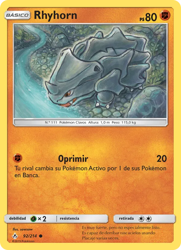 Rhyhorn · Vínculos Indestructibles 92/214