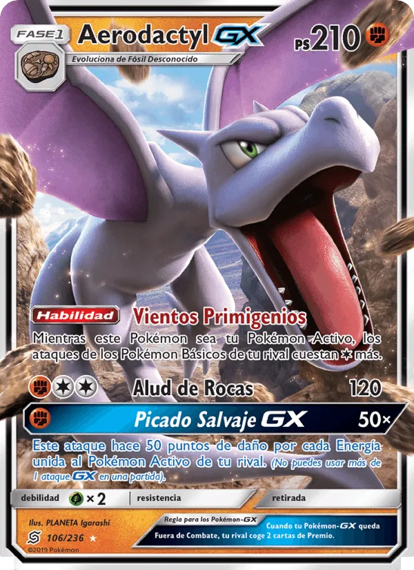 Aerodactyl GX · Mentes Unidas 106/236