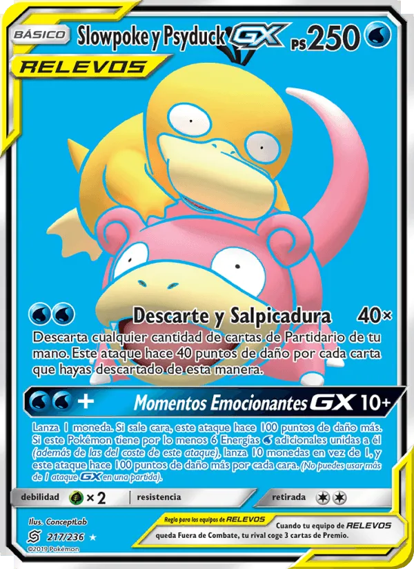 Slowpoke y Psyduck GX · Mentes Unidas 217/236