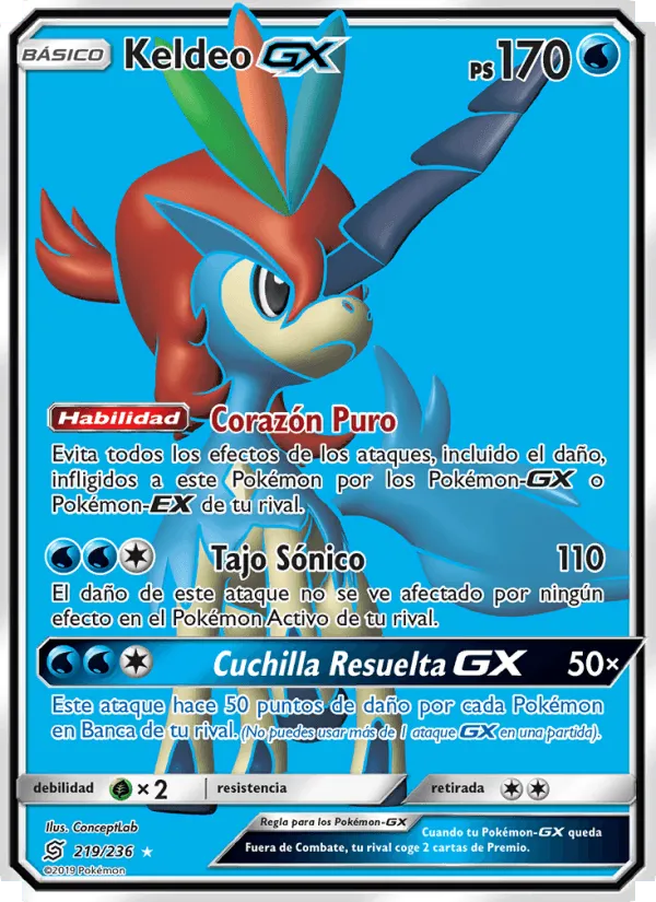 Keldeo GX · Mentes Unidas 219/236