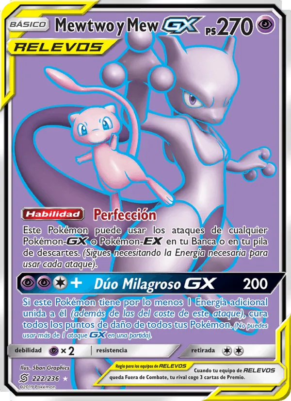 Mewtwo y Mew GX · Mentes Unidas 222/236