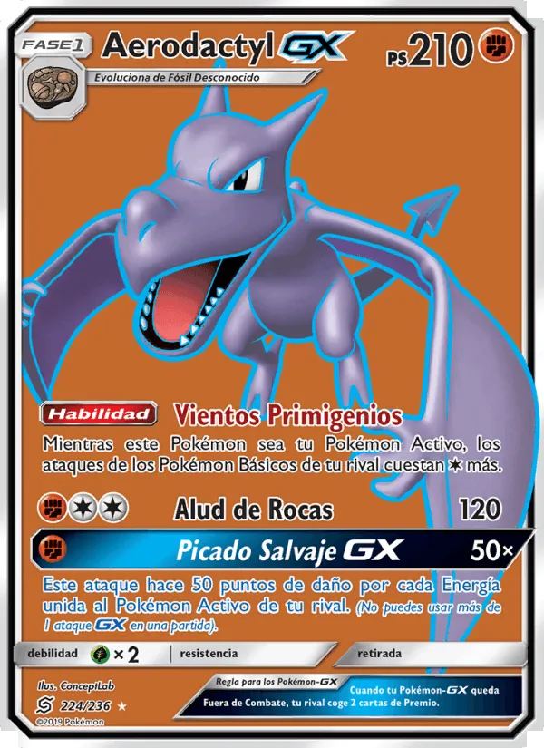 Aerodactyl GX · Mentes Unidas 224/236