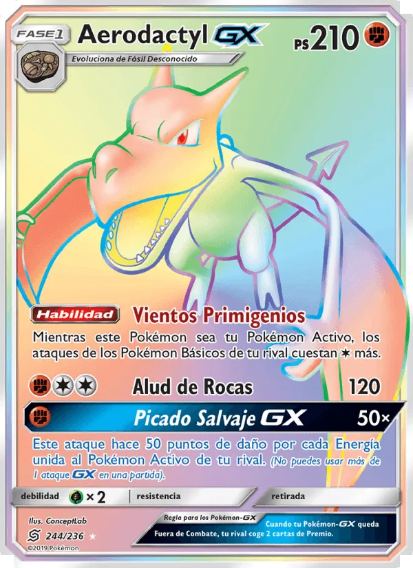 Aerodactyl GX · Mentes Unidas 244/236