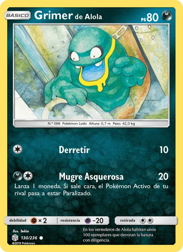 Grimer de Alola · Eclipse Cósmico 130/236