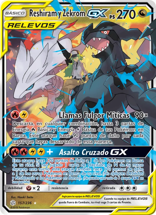 Reshiram y Zekrom GX · Eclipse Cósmico 157/236