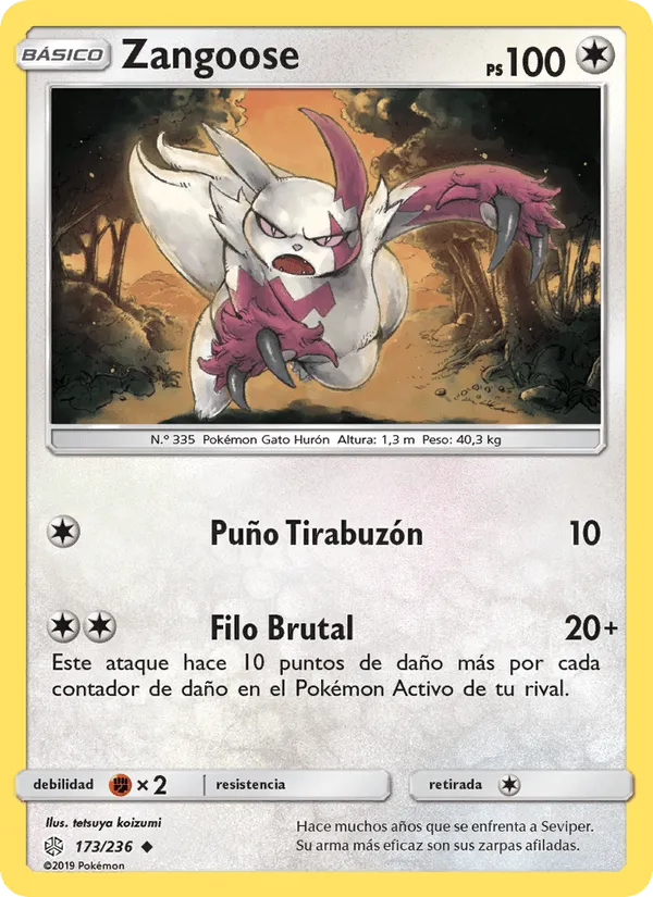 Zangoose · Eclipse Cósmico 173/236
